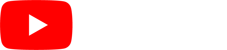 youtube logo, red button with white YouTube text