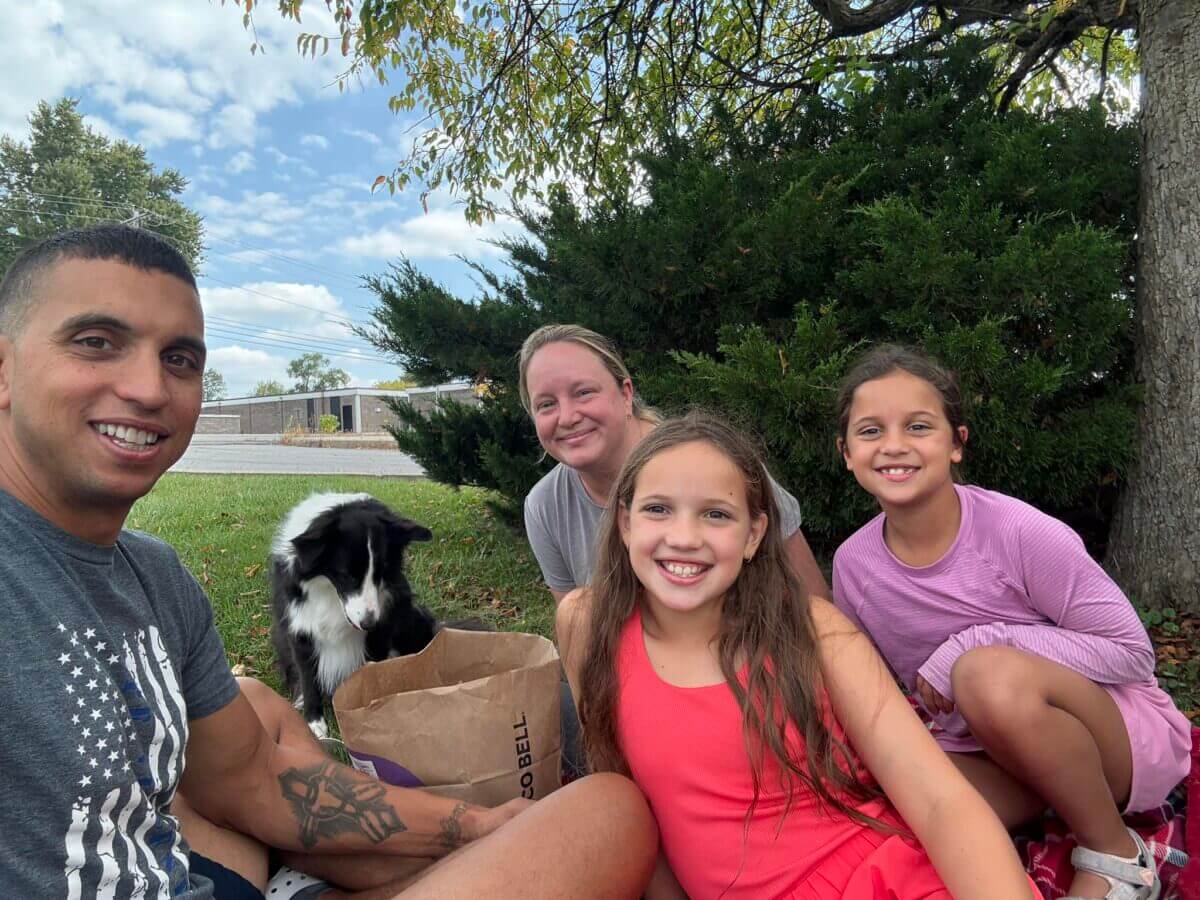 James reyes with wife shelby and their daughters — family-focused, faith‑centered, rochester roots.